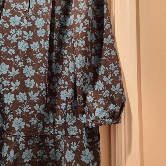 Draper James shift dress Women's size Large black and green floral - Picture 12 of 13